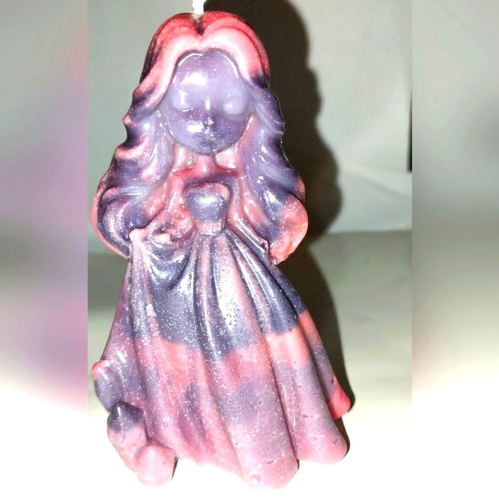Hand crafted limited edition whimsical princess candle